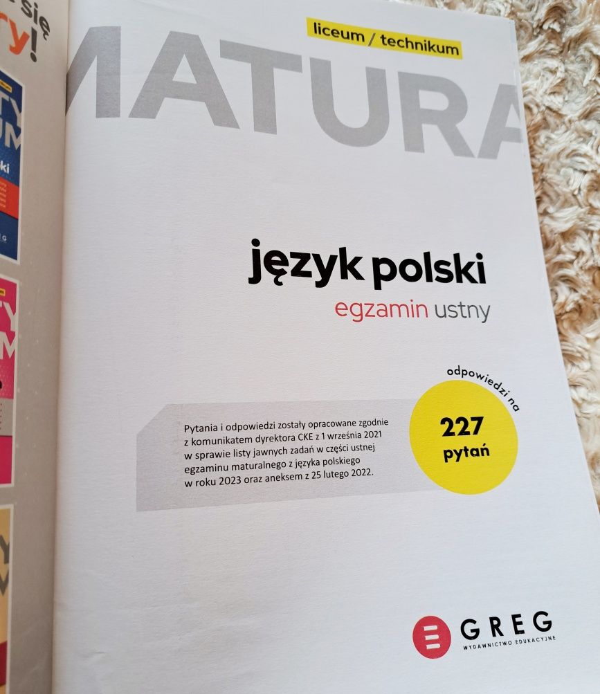 Matura język polski Wydawnictwo Greg