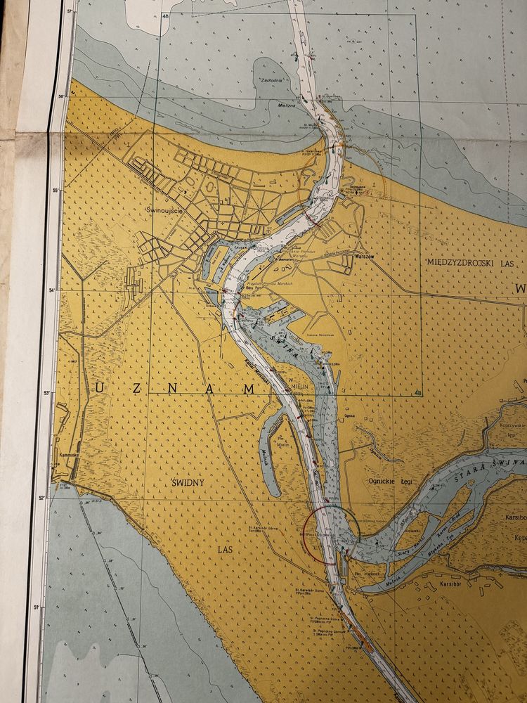 Mapa - marynarka wojenna prl - swinoujcie szczecin