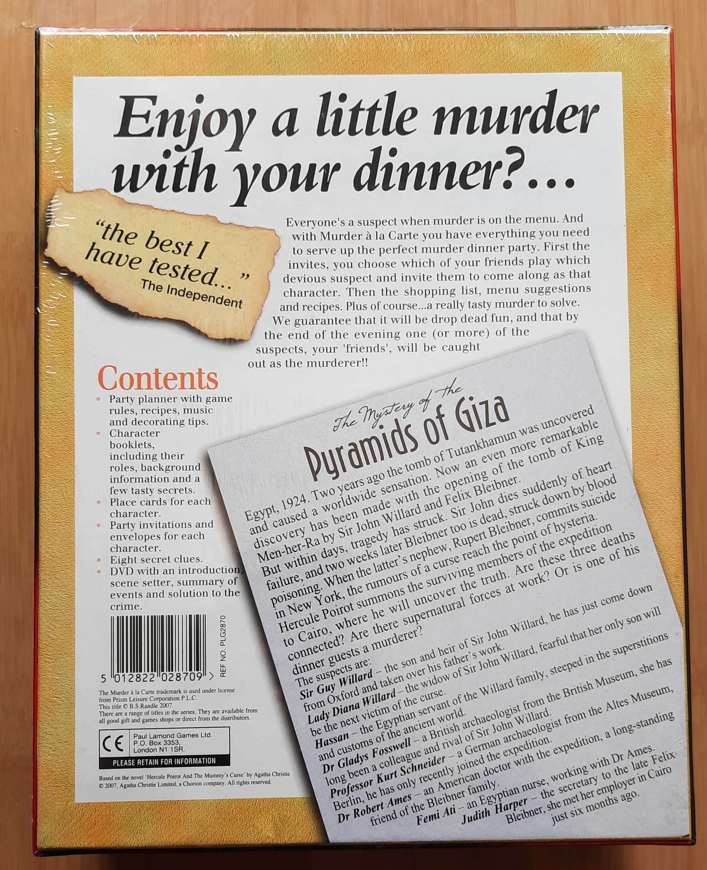 Jogo de Tabuleiro Murder á la Carte Agatha Christie Novo