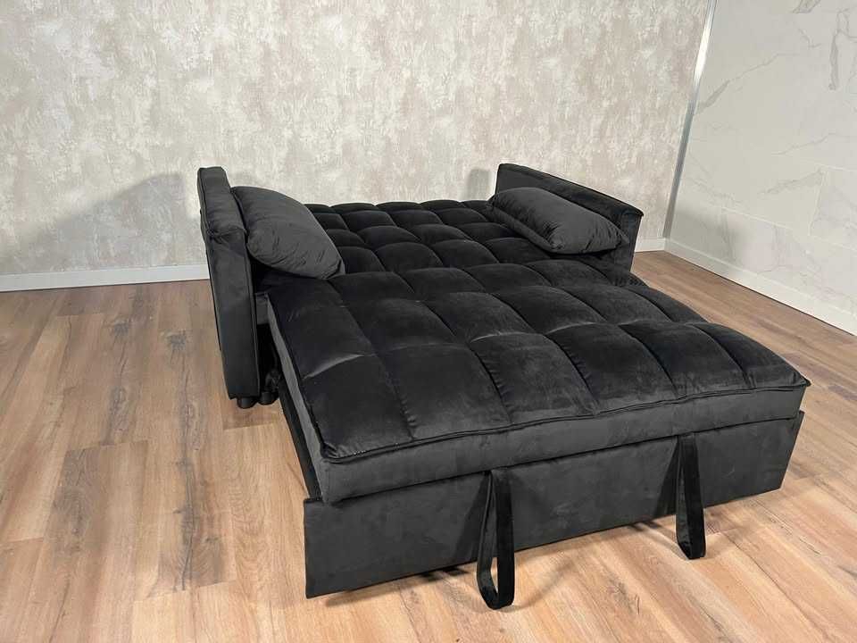 novo sofá-cama de veludo preto - envió gratis