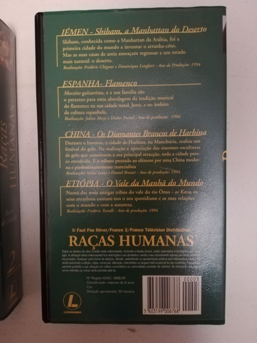 Conjunto 3 Cassetes - Raças Humanas Rostos do Mundo