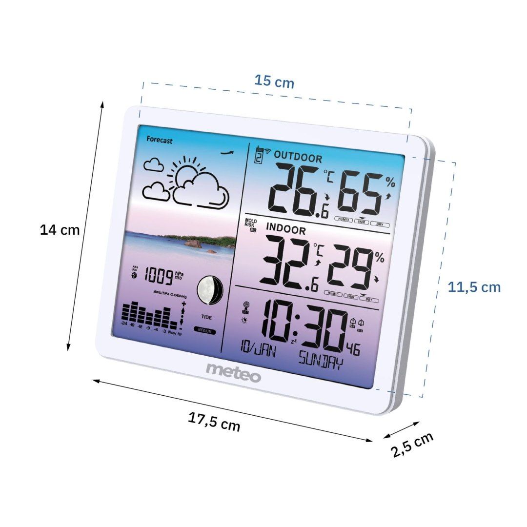 Stacja pogodowa METEO SP107 biała