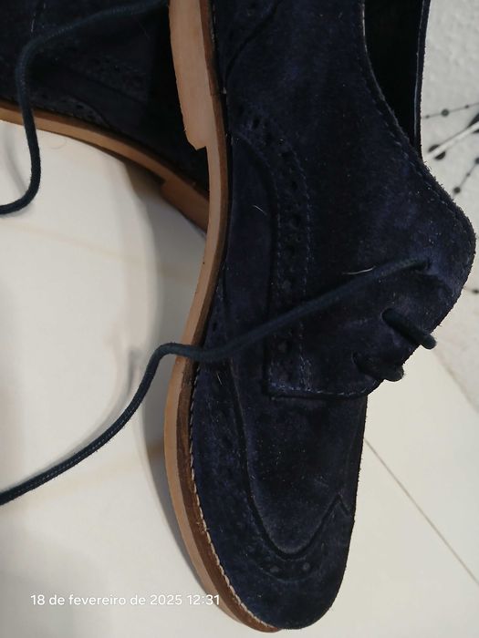 Sapatos tipo camurça azuis