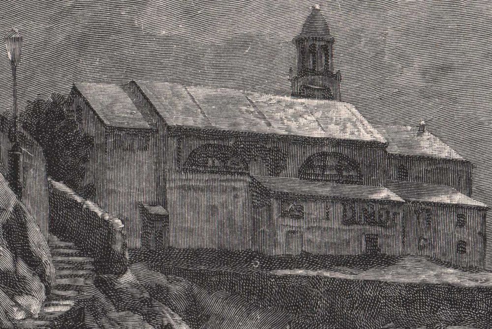 Bohm: Przybrzeżne fale. Pejzaż morski. Drzeworyt 1899 r. oryginał