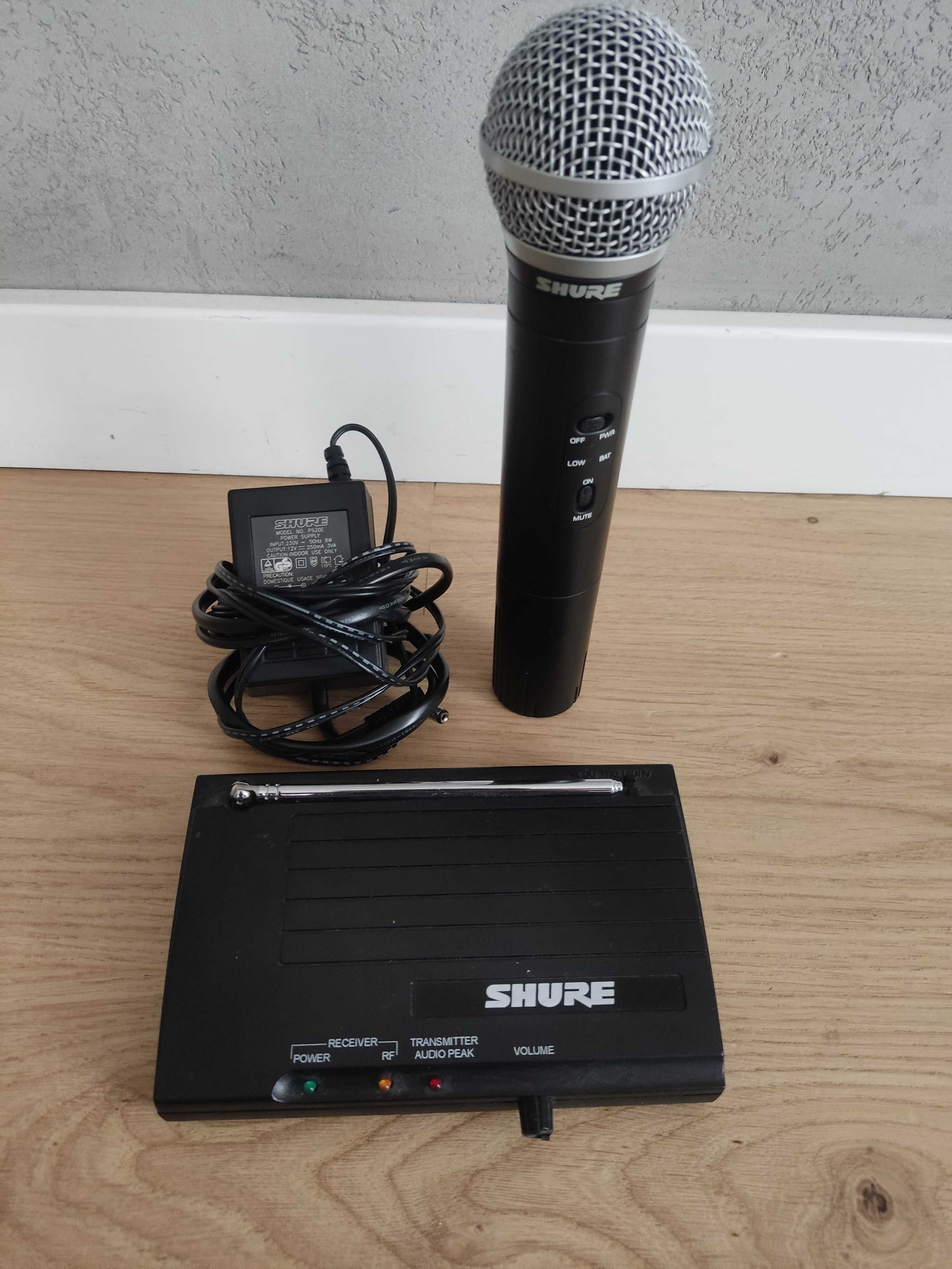 Nadajnik Shure T3-W plus mikrofon shure PG58