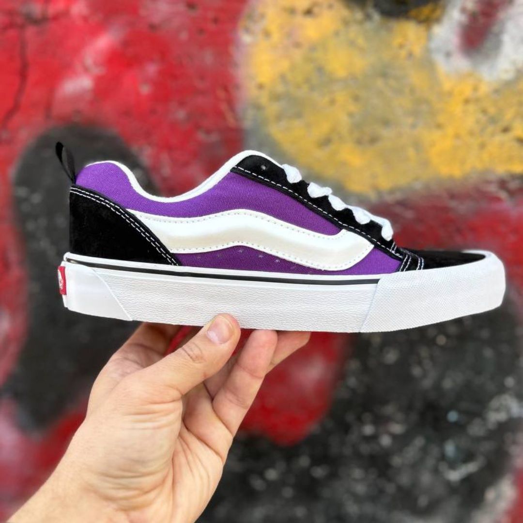 Кеди жіночі та молодіжні VANS KNU Skool Purple Black Кеды женские