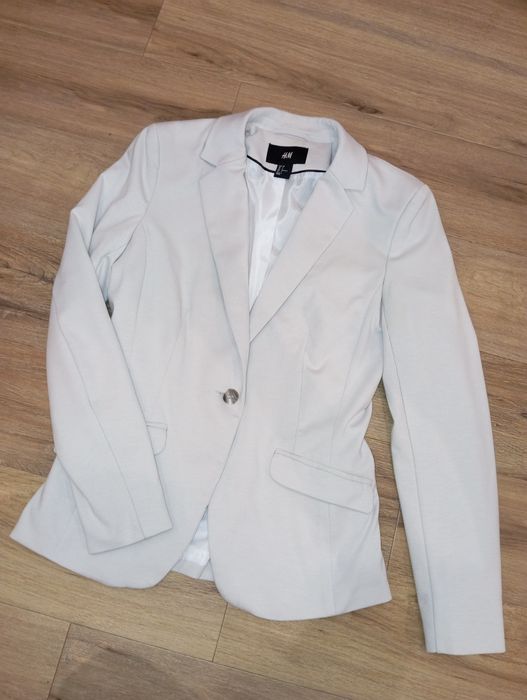 Marynarka H&M beżowa szara S 36