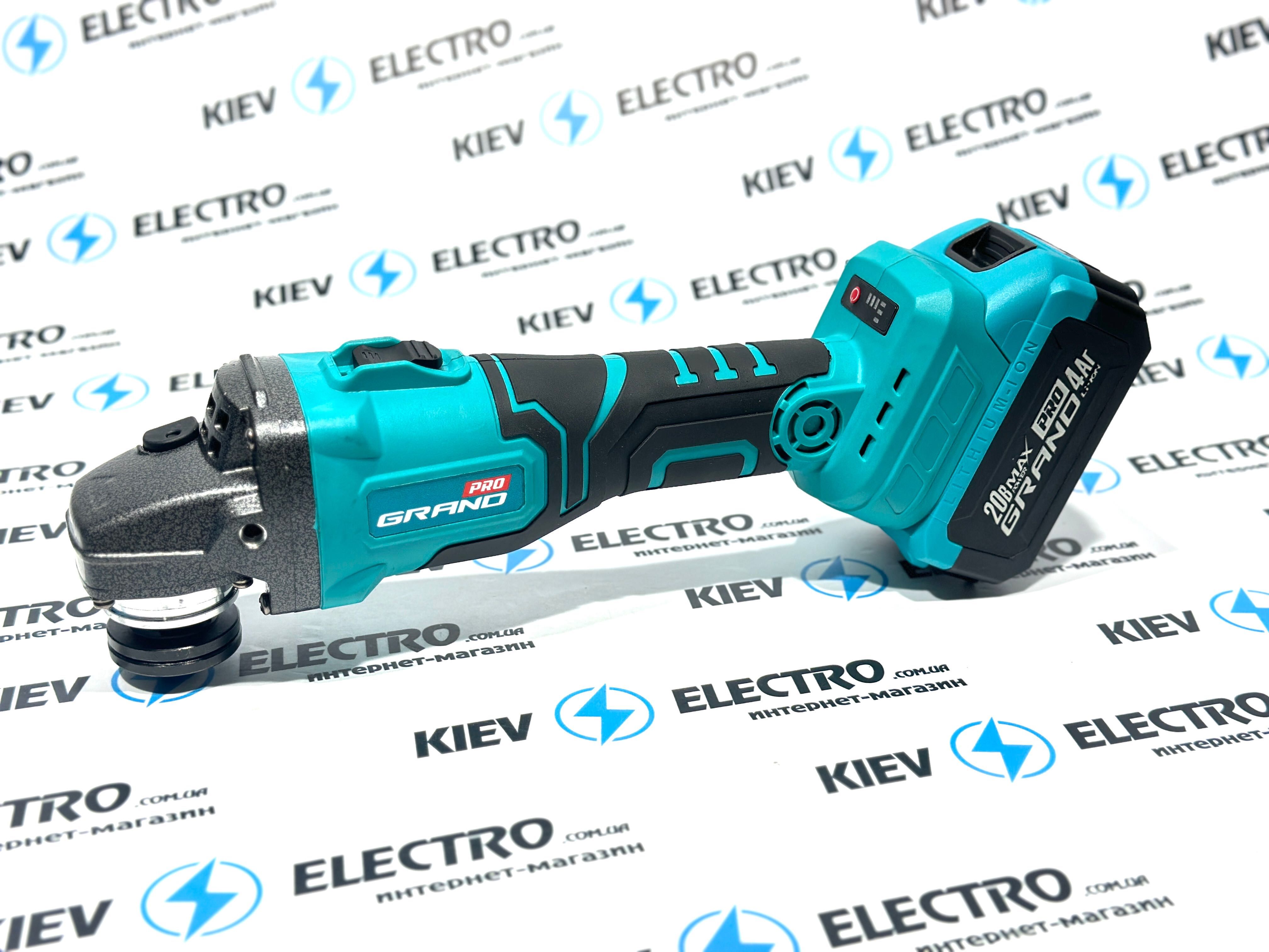 Аккумуляторная болгарка Grand МШУ-20BL PRO (2 Акм + кейс) Бесщеточная