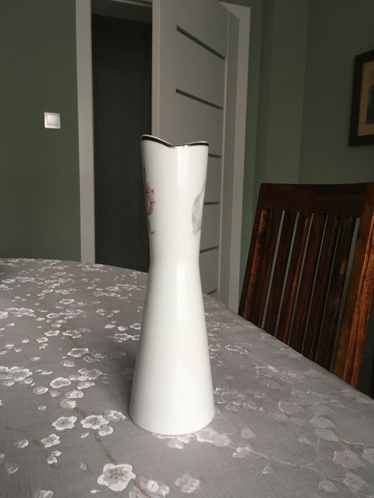 Wazon "KOSTKA" z motywem kwiatowym - proj. Danuty Duszniak 1957 r