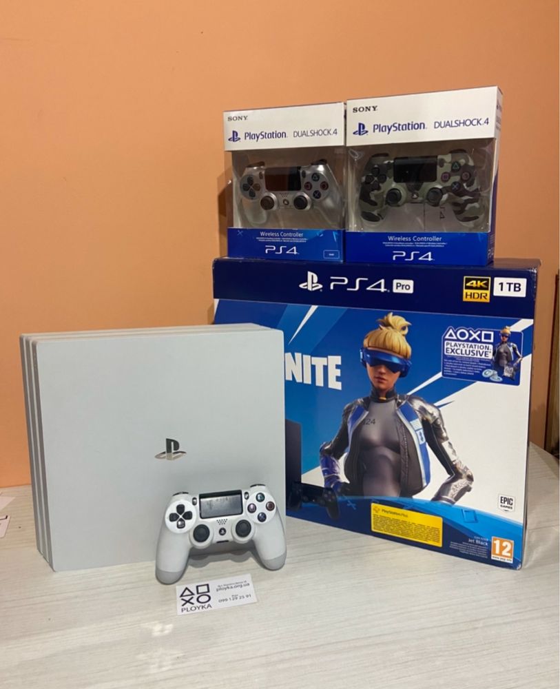 Магазин. Sony Playstation 4 PRO 1TB Белая White. Гарантия 3 мес!