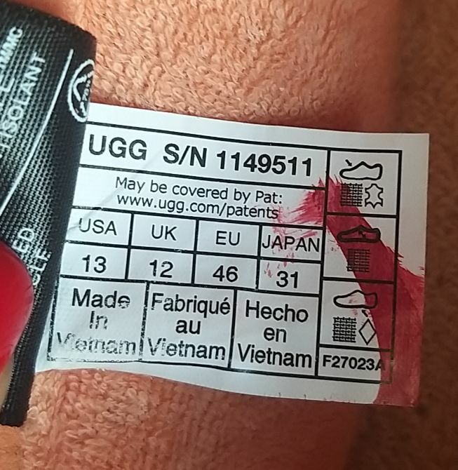 Тапочки UGG Tasman LTA Slipper, 46р. на 30 см