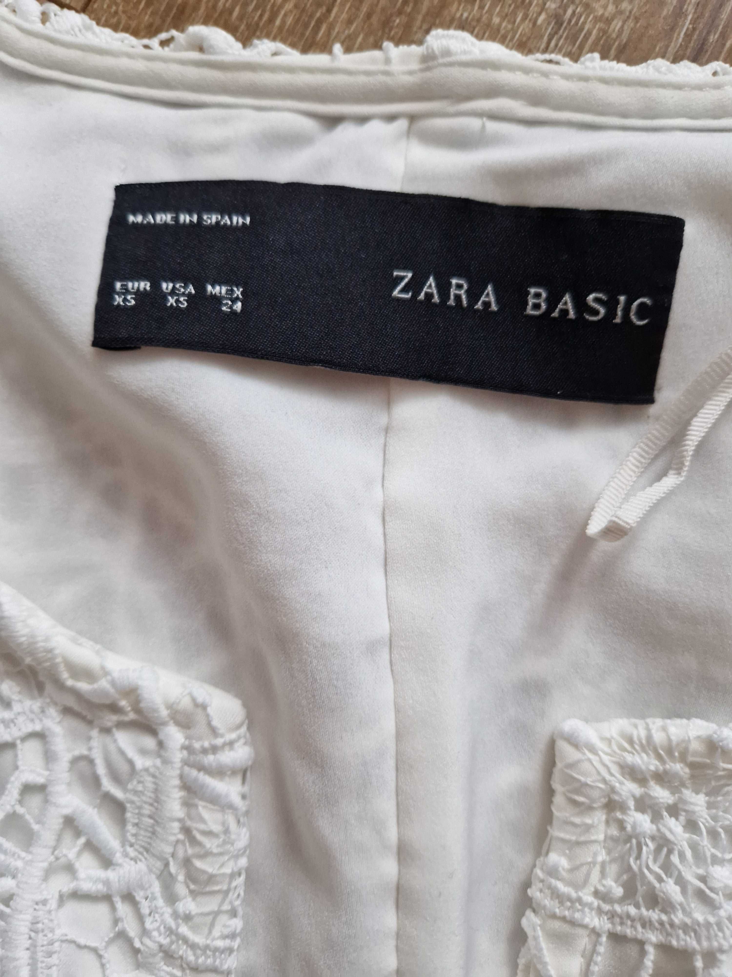 Długi, ażurowy kardigan Zara r.34/XS