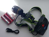 Мега мощный налобный фонарь BL-A14-P160, ЗУ Type-C,  zoom, power bank
