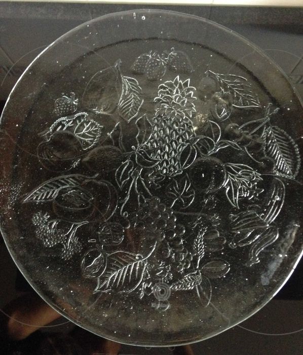Prato grande de vidro