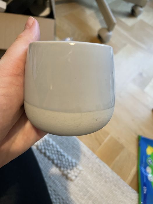 Ikea mała mini doniczka szara