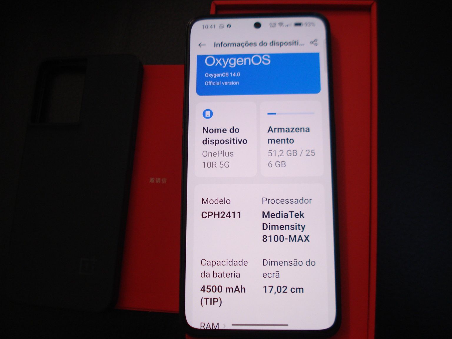 OnePlus 10 R  12Gb / 256Gb memória 5G

Telemóvel usado durante um ano