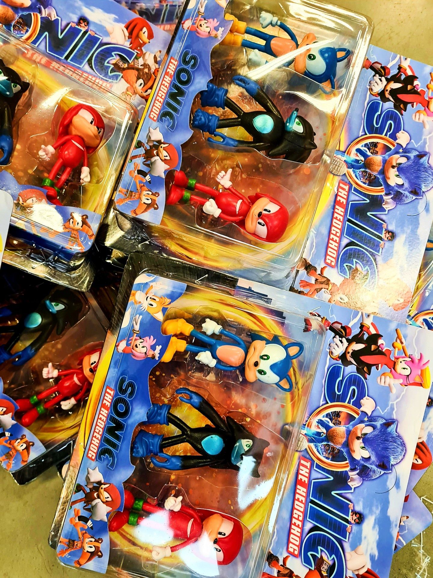 Nowy super zestaw figurek figurki Sonic 3 szt - zabawki