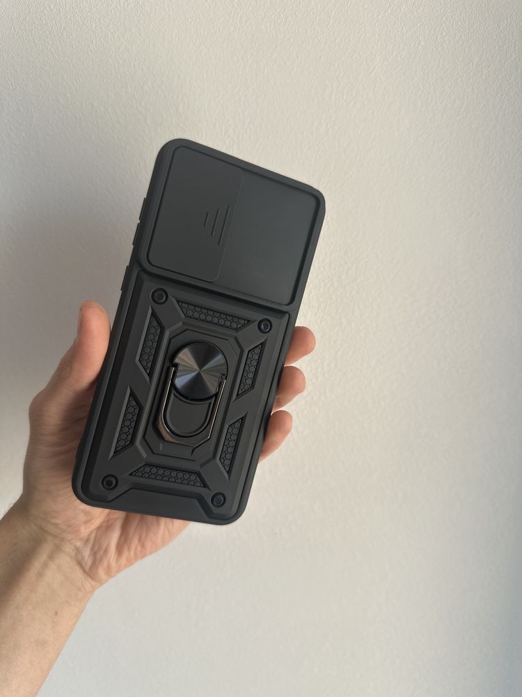 Etui pancerne czarne + SZKŁO hartowane do Samsung Galaxy A56 5G