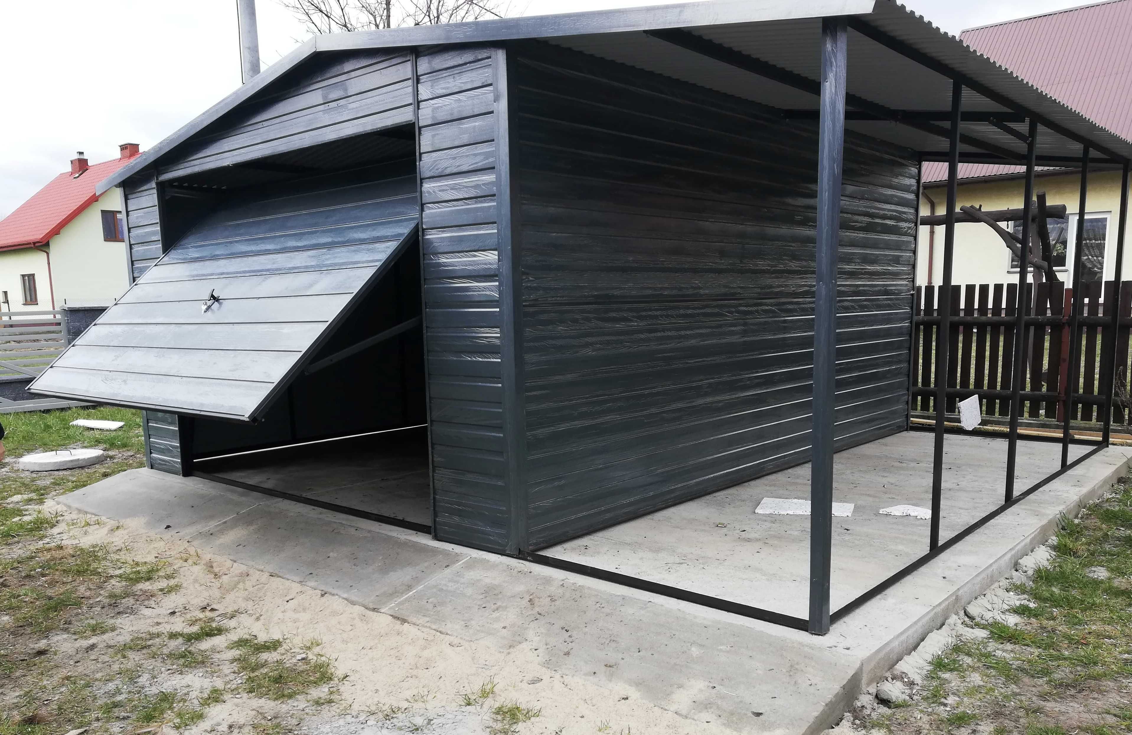 4x6 Garaż blaszak, wiata blaszana -kolory, rozmiary 3x5, 3x6 PROMOCJA