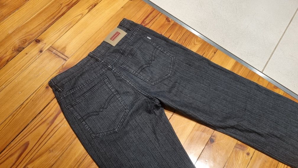 Czarne jeansy 38 M ROONEY Jeans spodnie jeansowe prosta nogawka dżinsy