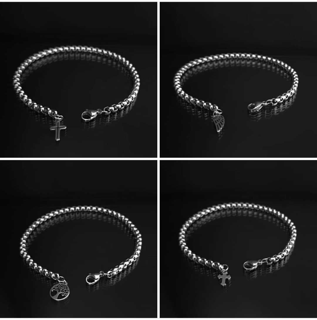 Pulseiras pulseira masculina aço inoxidável 316L motard