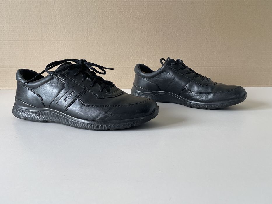 Ecco gore tex шкіряні кросівки мокасини р. 45 оригінал