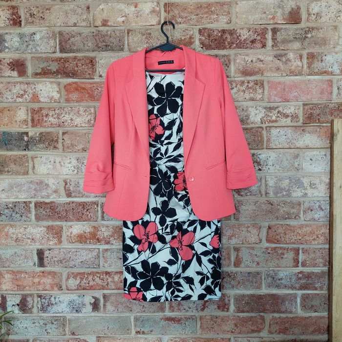 zestaw sukienka Oasis + pasująca marynarka 36