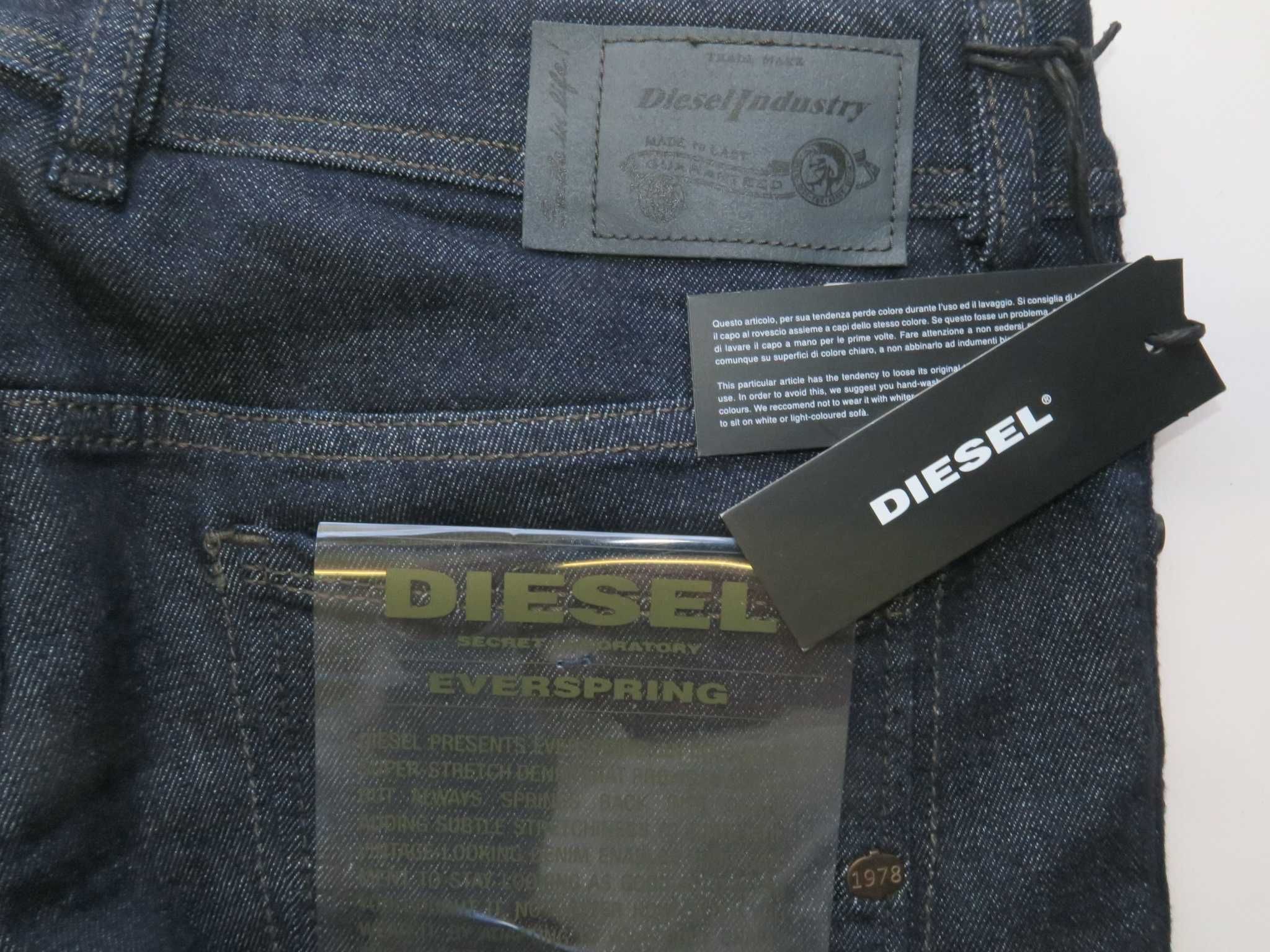 Diesel spodnie jeansowe zwężane 33/34 nowe z metką