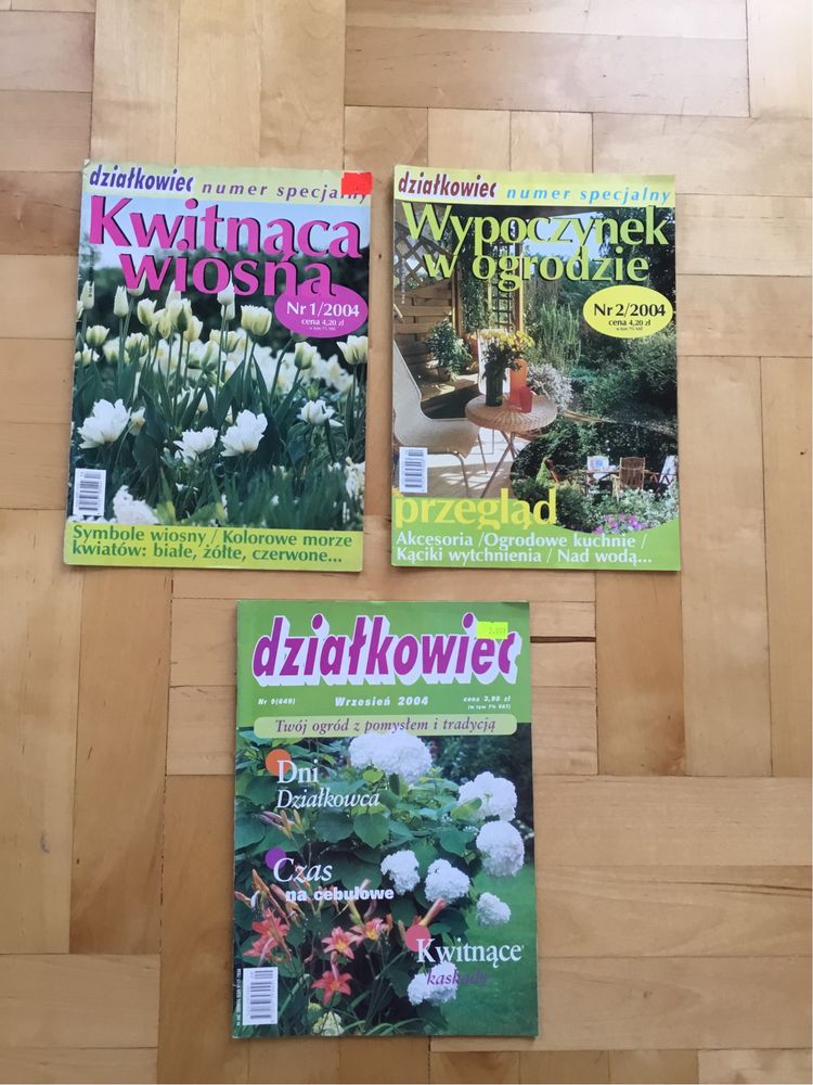 Magazyn działkowiec z 2004 roku,plus numery specjalne