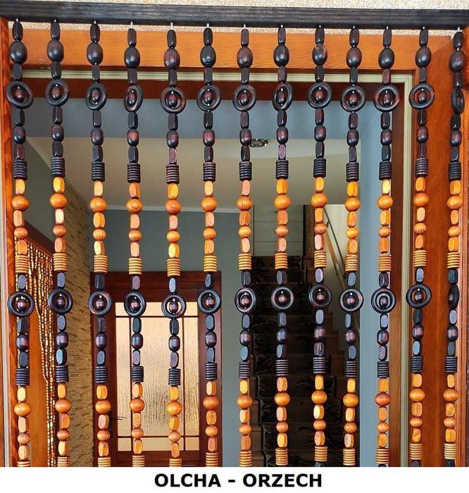 ZASŁONA kotara drewniana KORALIKI DO DRZWI parawan