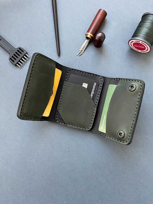 Шкіряний гаманець ручної роботи, кошелек ручной работы