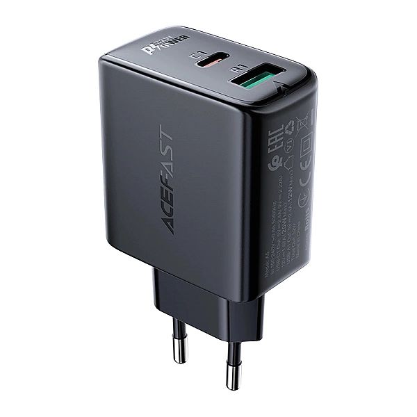 Acefast ładowarka sieciowa USB Typ C / USB 32W, PPS, PD, QC 3.0, AFC,