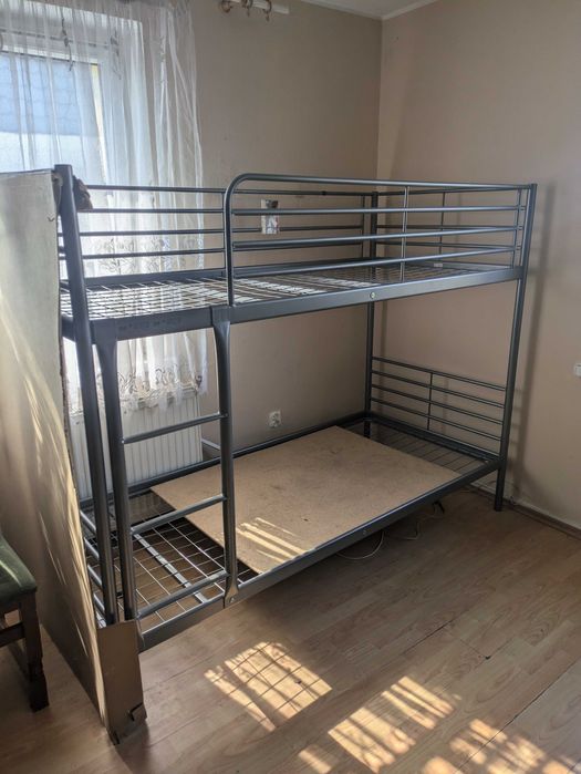 Łóżko piętrowe metalowe ikea svarta 1szt