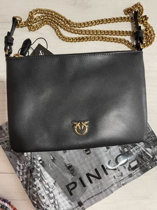 Pinko Torebka Mała Czarna | Skóra Naturalna / nowa z metką