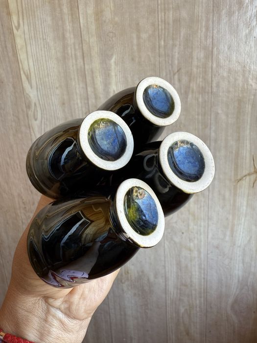 Вінтажні стопки чарки рюмки  Васильківська майоліка, обливна кераміка