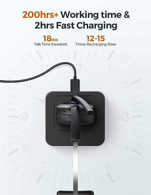 Mpow M5 V5.0 zestaw słuchawkowy Bluetooth ze stacją ładującą