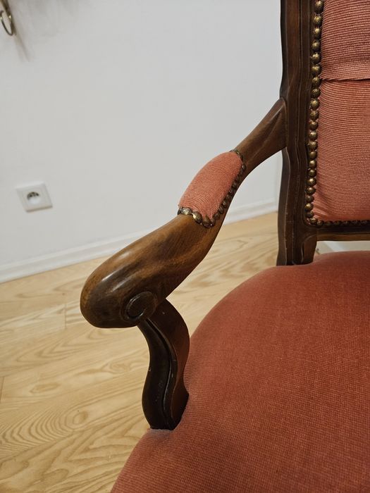Ludwikowskie tapicerowane stylowe fotele