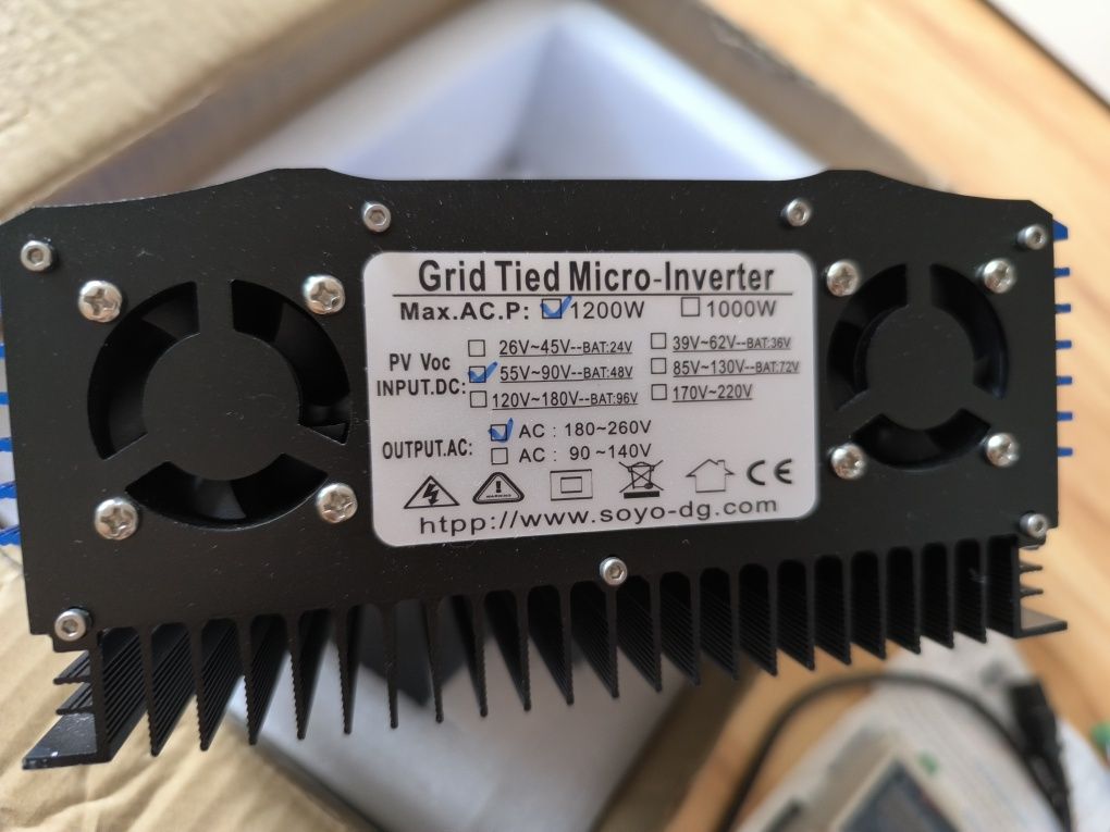 Inwerter 1200W MPPT 48V PV Grid Tie z Limiterem SoyoSource Zero Export