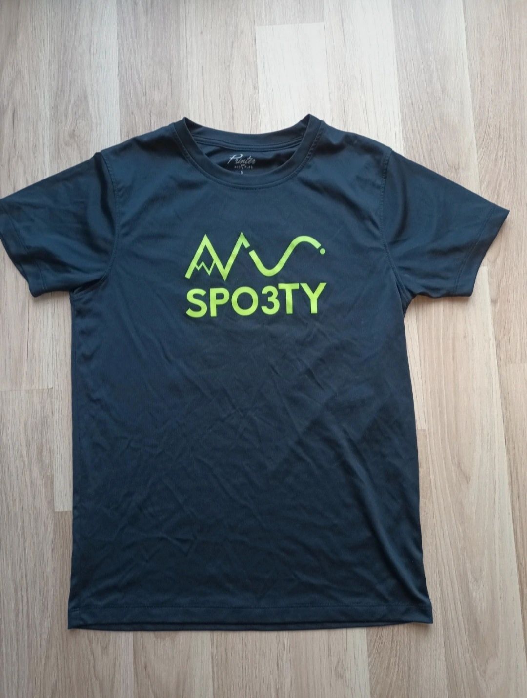 Granatowy T-shirt z napisem Spo3ty