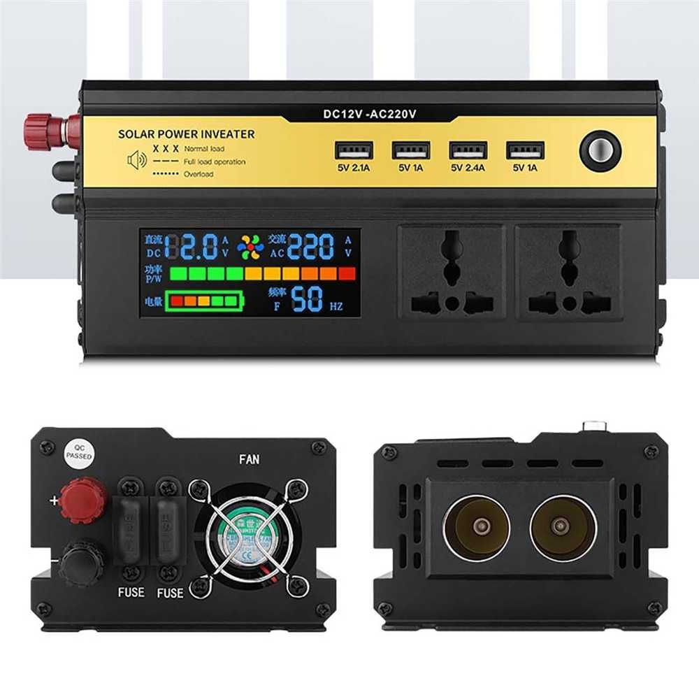 Inversor  DC 12V, 24V para 220V AC, 3000w