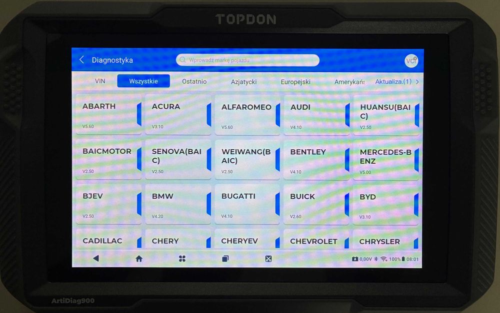 Tester diagnostyczny TOPDON ARTIDIAG900 LITE STAN IDEALNY  jak nowy!!!
