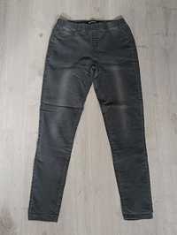 Jegging Szare spodnie jeansowe, skinny, rurki, rozmiar 10