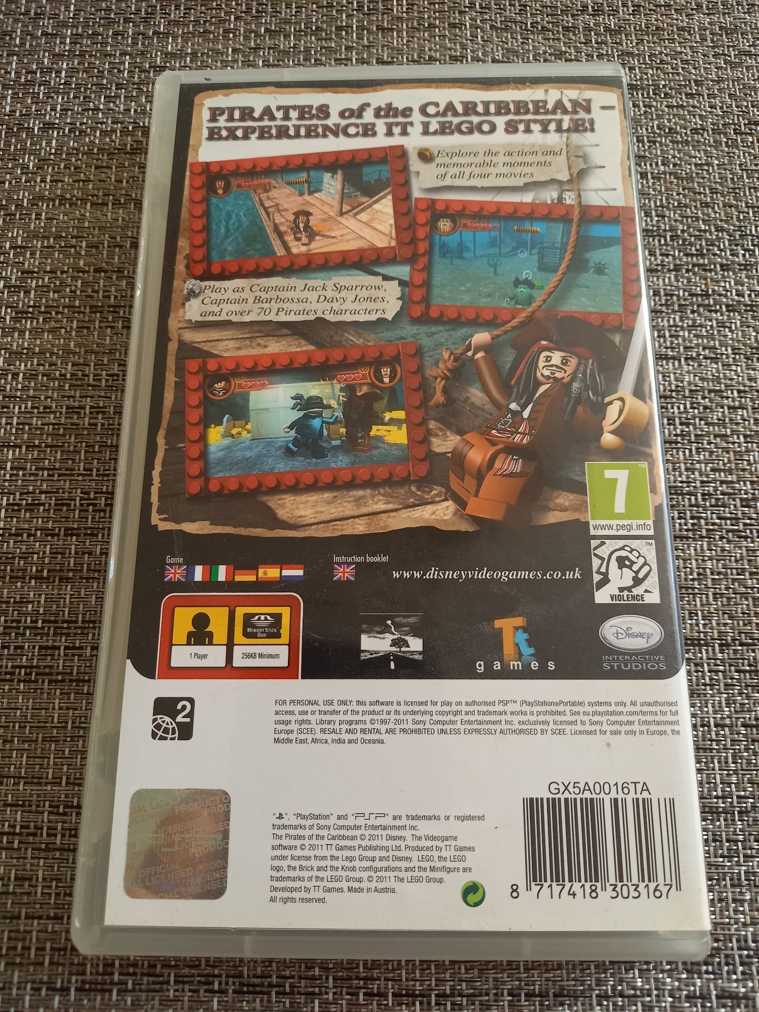 Gra Sony psp lego disney pirates of the caribbean the video game