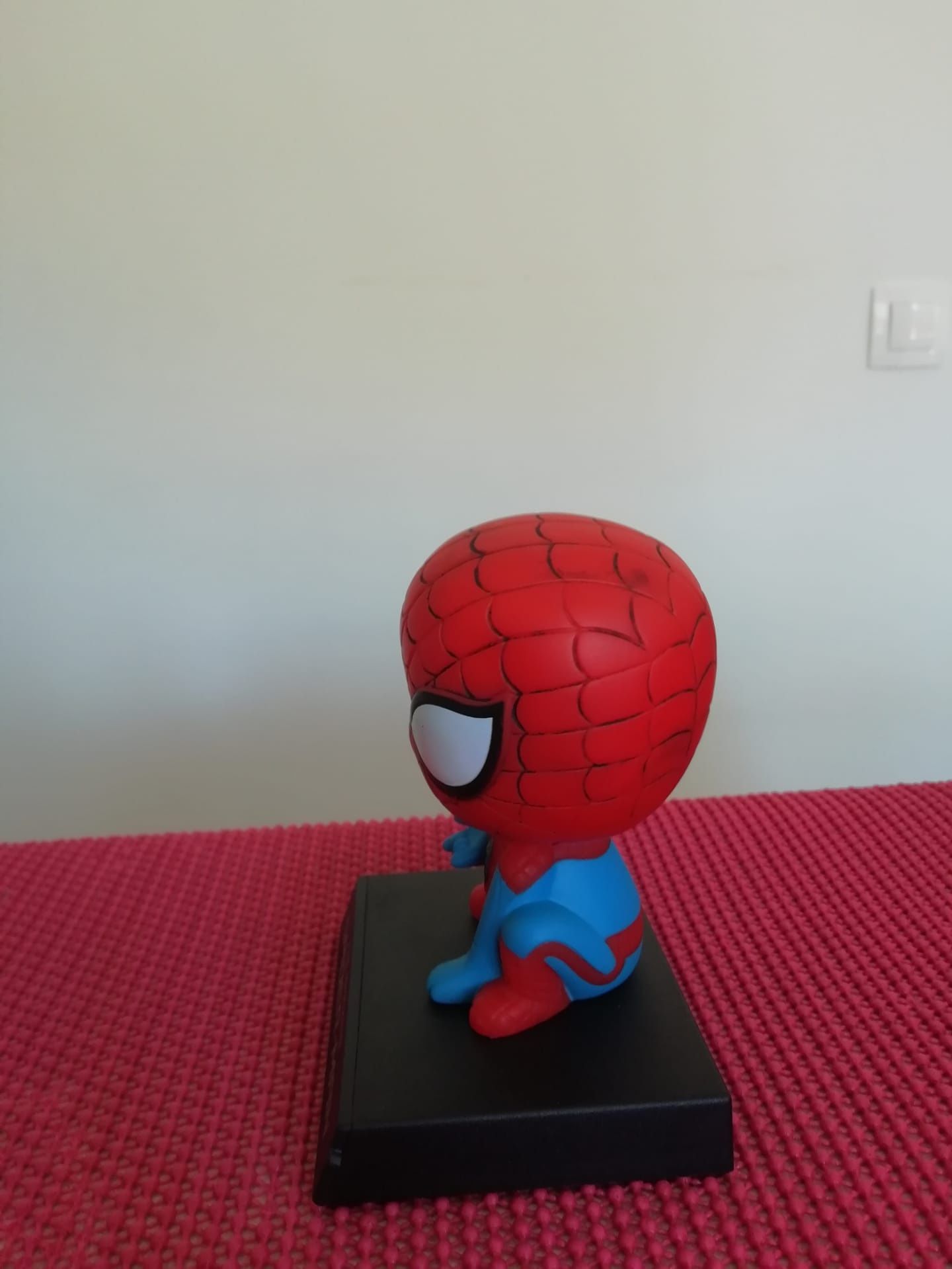 Figura Spider base suporte telemóvel abana cabeça Bobblehead Avengers