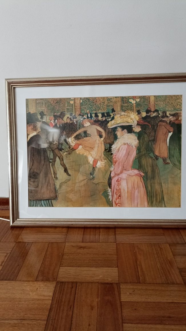 Quadro estampa Toulouse -Lautrec emoldurado