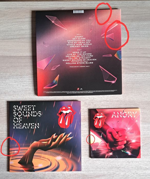 The Rolling Stones - 3 x WINYL - Hackney Diamonds FUKSJA + 2 Single