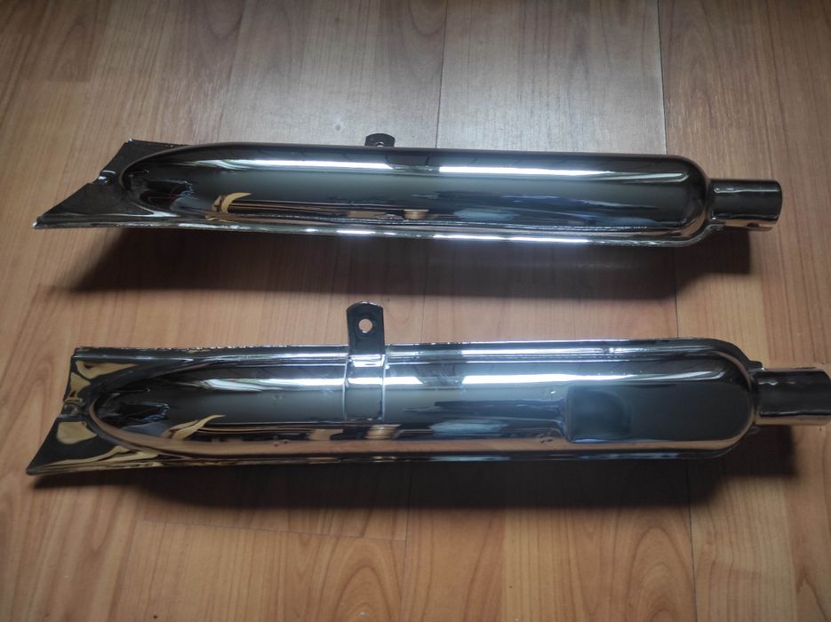 Kompletny układ wydechowy M750 M72 Ural Dniepr tłumiki kolana chrom