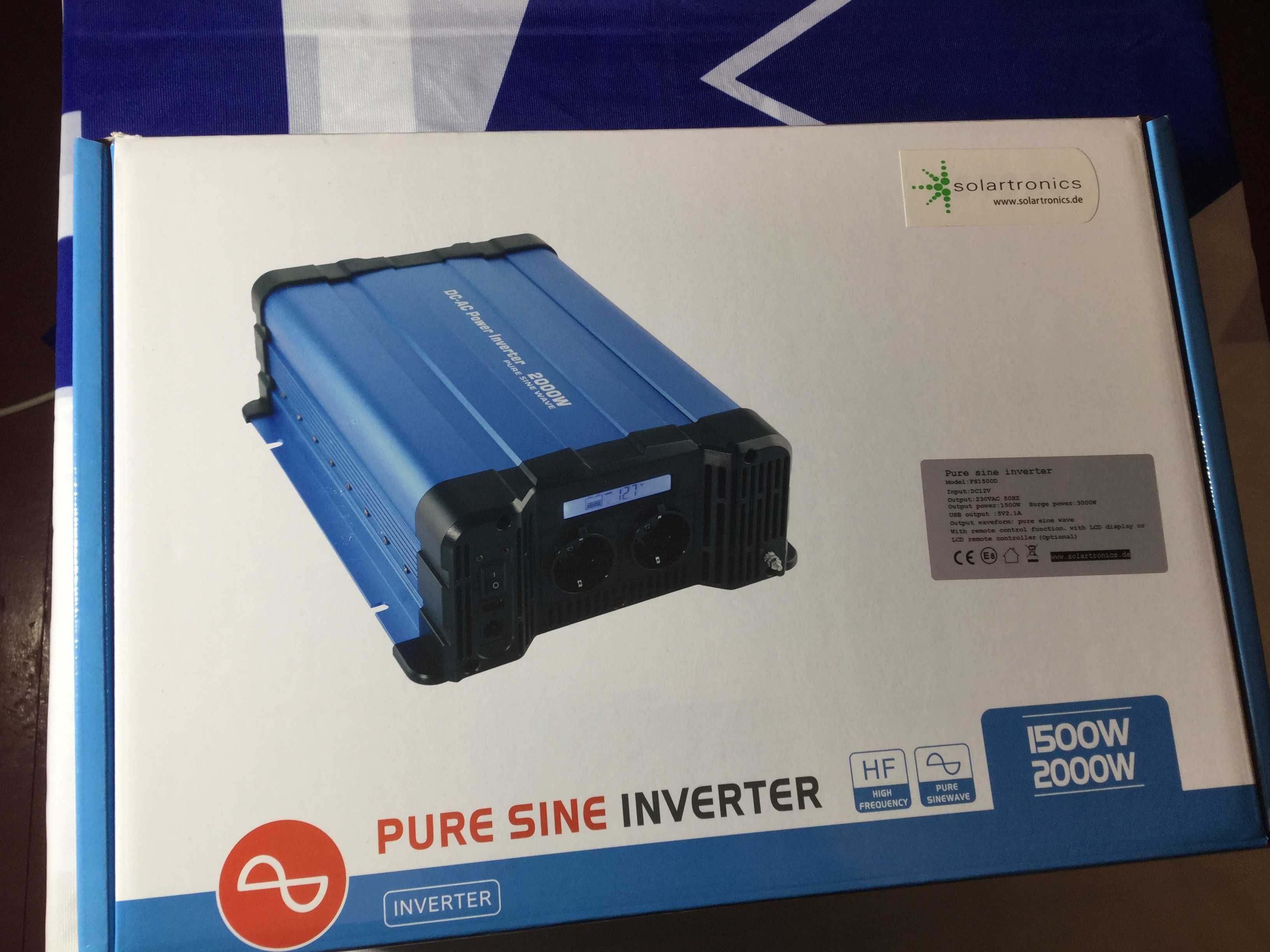 Инвертор чистый синус FS1500D 12В 1500 - 3000 Вт Solartronix(Германия)