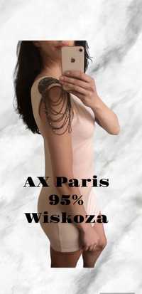 AX Paris sukienka tuba z metalowymi ozdobami na ramionach wiskoza S/M