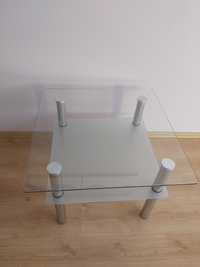 Stolik szklany kwadratowy, ława, stolik kawowy